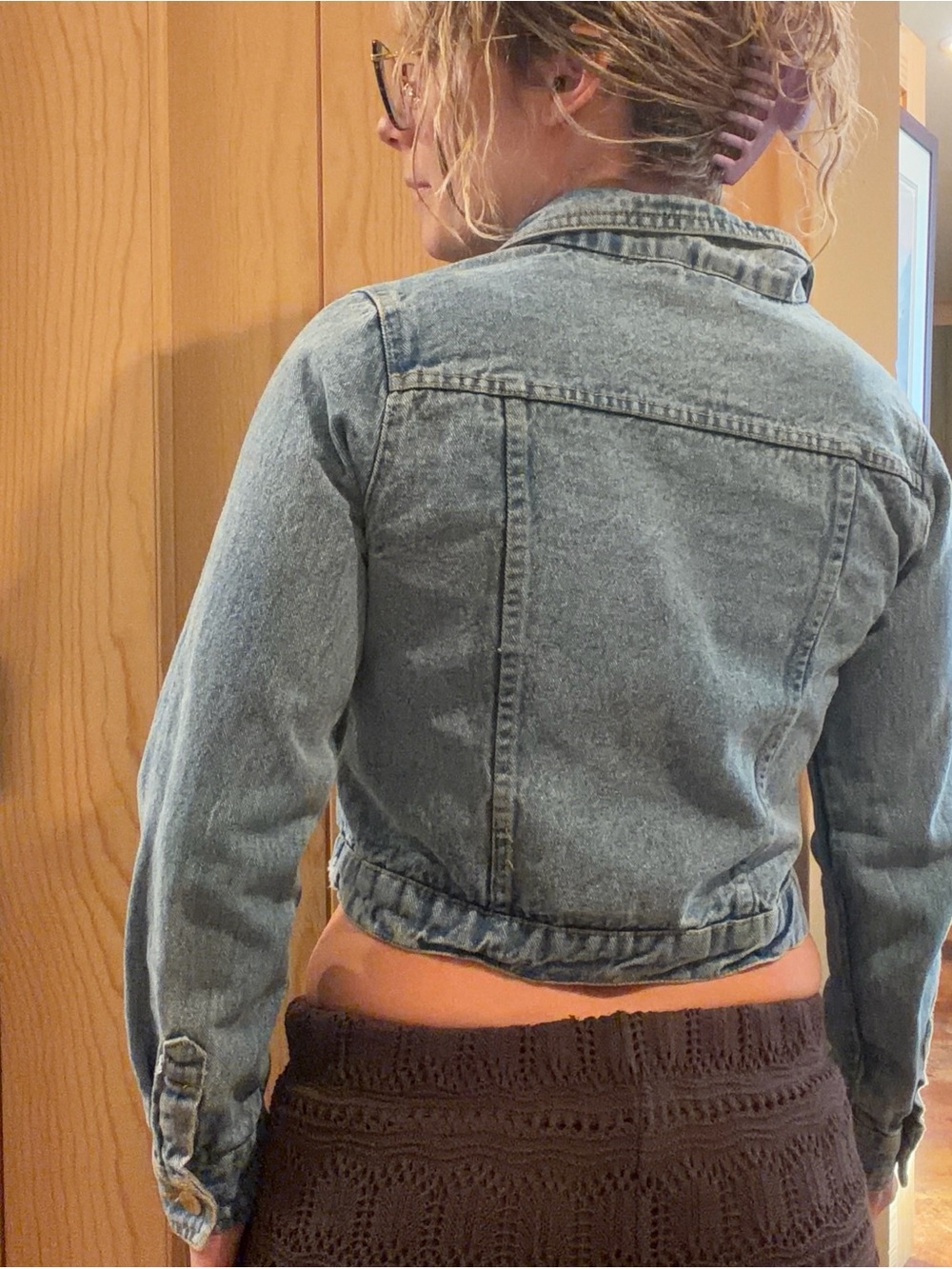 7 For All Mankind Light Blue Distressed Denim Jacket - Picture 14 of 14